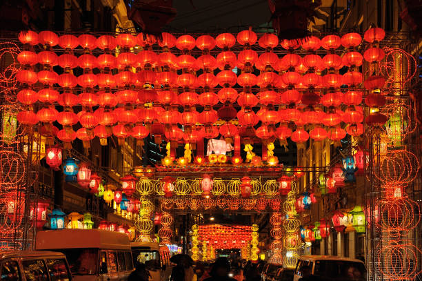 istock Beautiful colorful lanterns for celebrating Chinese New Year 897639076