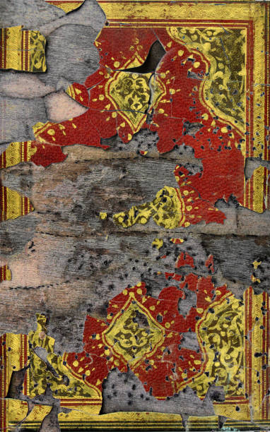 Antic book cover with beautiful gold ornaments