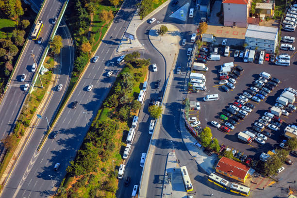 istock Cityscape, view from the height Istambul (roads) 897650888