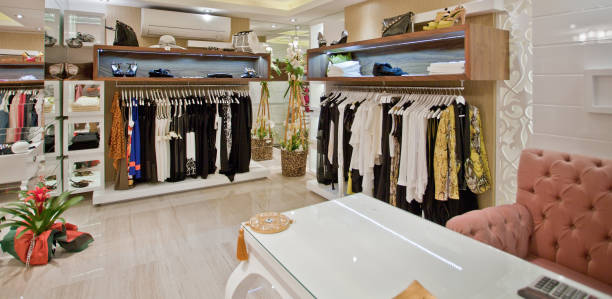 istock Luxury Clothing Store for women 897655672