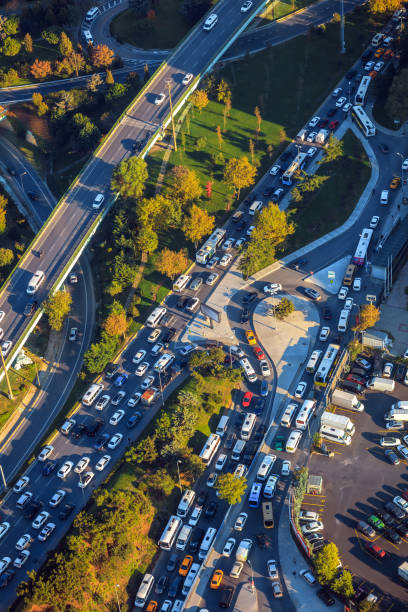 istock Cityscape, view from the height Istambul (roads) 897655676