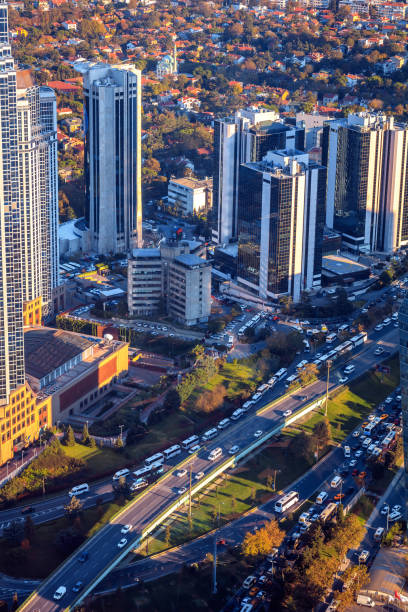 istock Cityscape, view from the height Istambul (roads) 897655692