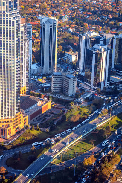 istock Cityscape, view from the height Istambul (roads) 897655696