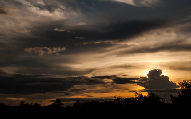 istock Evening atmosphere of sunrise and sun set background 897656544