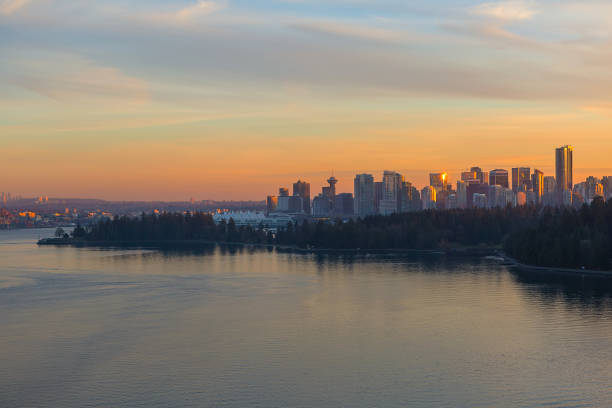 istock Vancouver BC Canada  downtown city skyline by Stanley Park during sunset 897668356