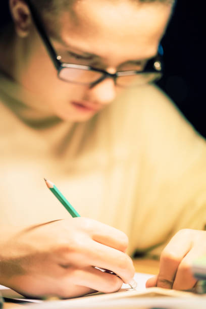istock Young artist drawing at home 897671842
