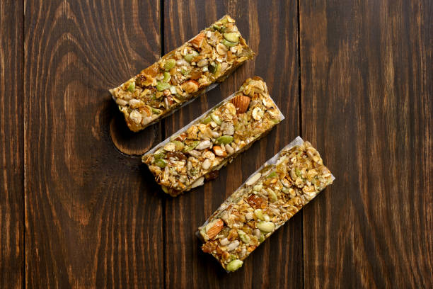 istock Cereal granola bar. Energy snack 897684030