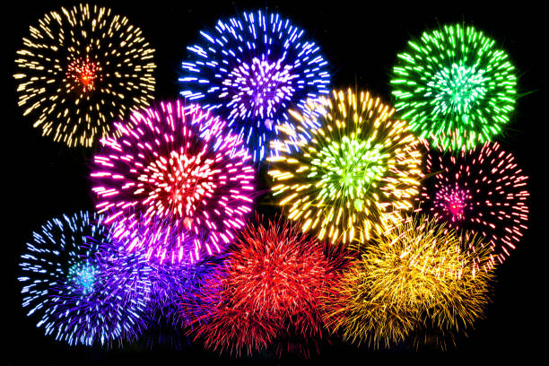 istock fireworks,beautiful fireworks in the dark sky 897692074