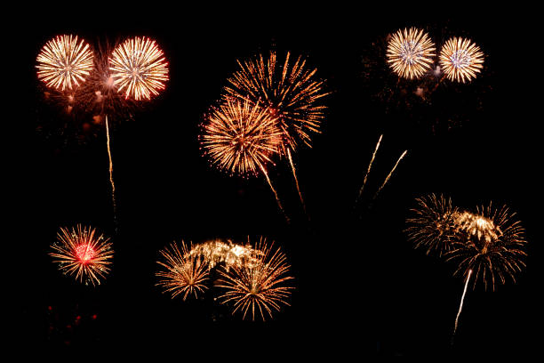 istock fireworks,beautiful fireworks in the dark sky 897692102