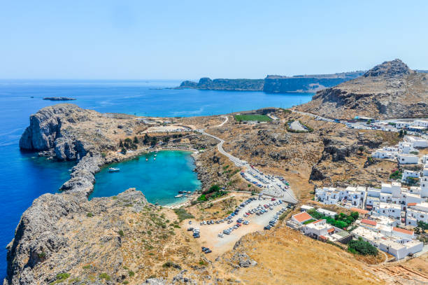 istock Beautiful St. Paul's Bay in Rhodes, Greece 897695196