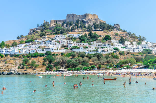istock Lindos Beach in Rhodes, Greece 897697728