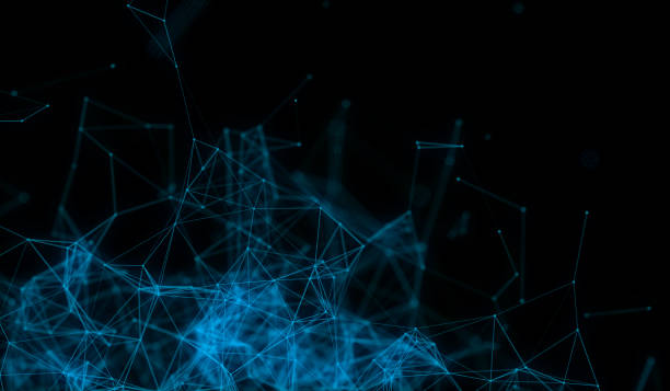 istock Electric plexus modern cold blue futuristic virtual technology background, Telecomunications concept, Network net digitally generated image. 897710774