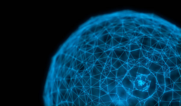 istock Electric plexus modern cold blue futuristic virtual technology background, Telecomunications concept, Network net digitally generated image. 897711160