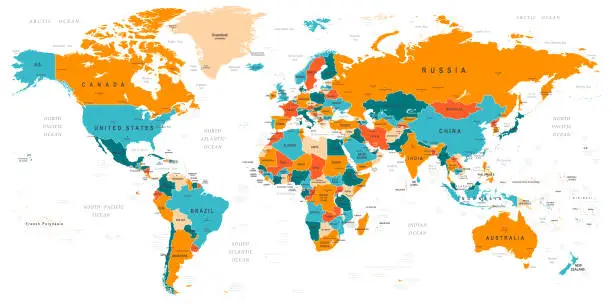 Vector illustration of World Map