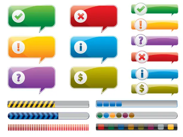 Vector illustration of internet button set vector illustration