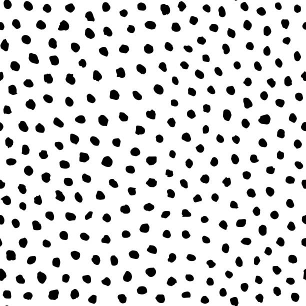 불규칙 한 도트 패턴 - black spotted stock illustrations