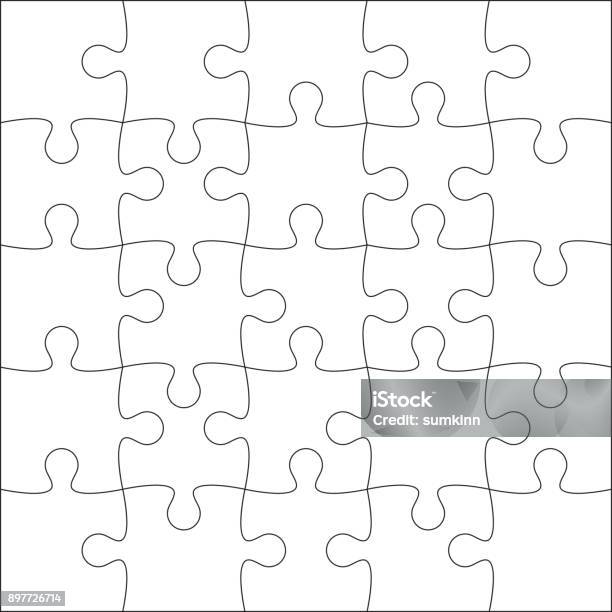Jigsaw Puzzle Blank Stock Illustration - Download Image Now - Jigsaw Piece, Jigsaw Puzzle, Vector