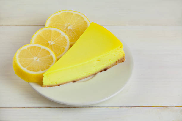 istock delicious cheesecake with lemon  on  plate 897734874
