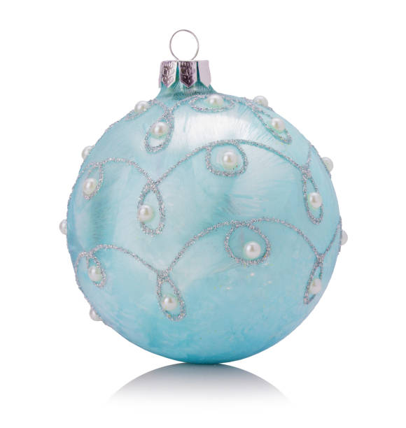 istock blue Christmas tree ball isolated on a white background 897735992