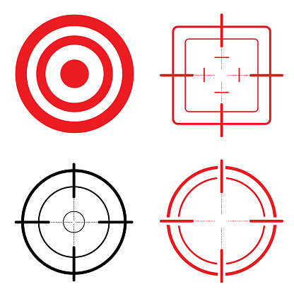 Icon set target and look. Ideal for training and institutional materials