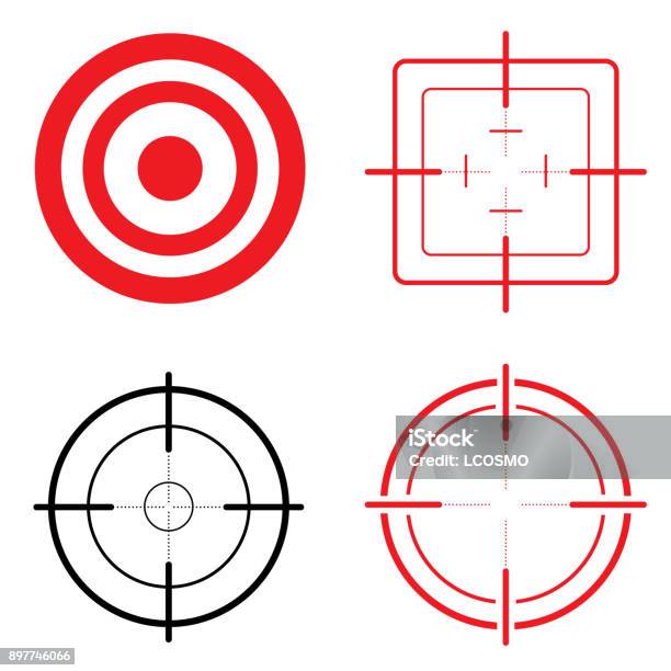 Icon Set Target And Look Ideal For Training And Institutional Materials Stock Illustration - Download Image Now