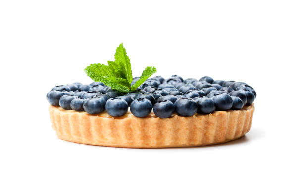 istock Blueberry  tart isolated on white background 897748758