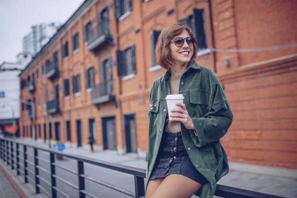 istock Cute girl loves coffee 897784522
