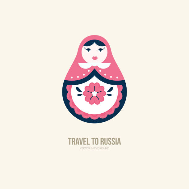 illustrations, cliparts, dessins animés et icônes de vecteur de poupée de nidification - russian nesting doll doll russian culture nobody