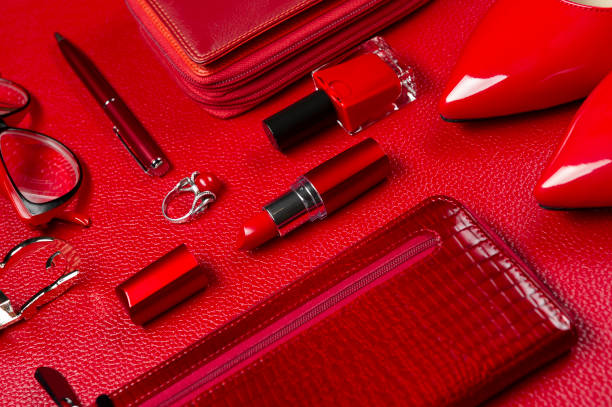 Woman accessories in red