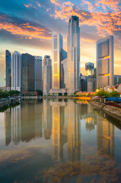 widok na panoramę singapuru centrum cbd - singapore city zdjęcia i obrazy z banku zdjęć