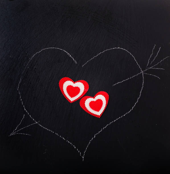 istock The heart drawn with chalk 897821752