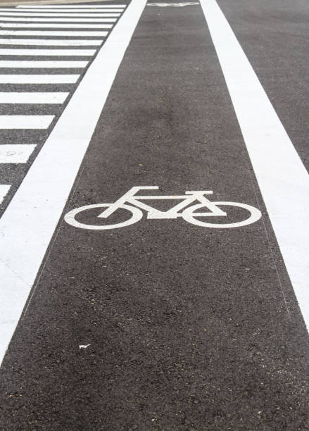 istock bicycle lane across the road 897821922