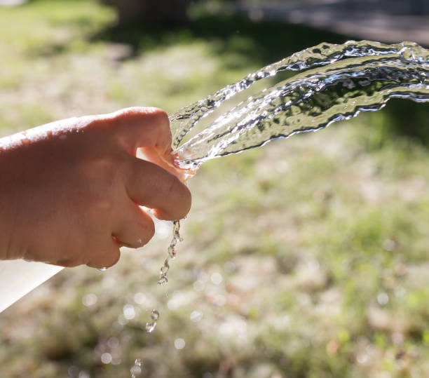 istock water from the hose outdoors 897853400