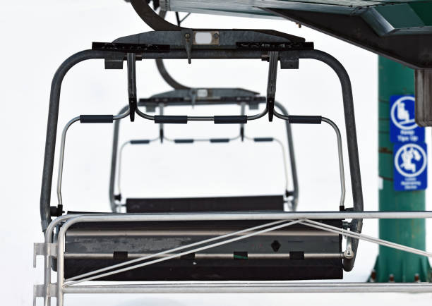 istock Chair lift at base of mountain 897862800