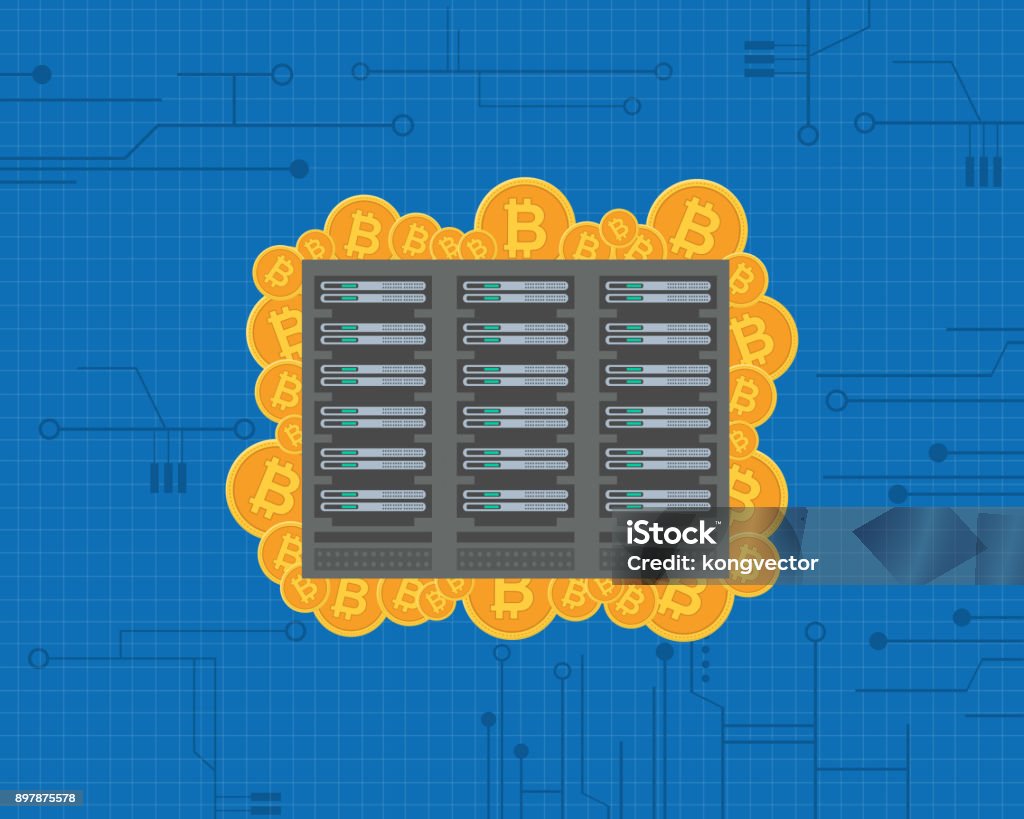 Bitcoin Chain Design Block Chain Background Design Collection Stock Illustration - Download ...