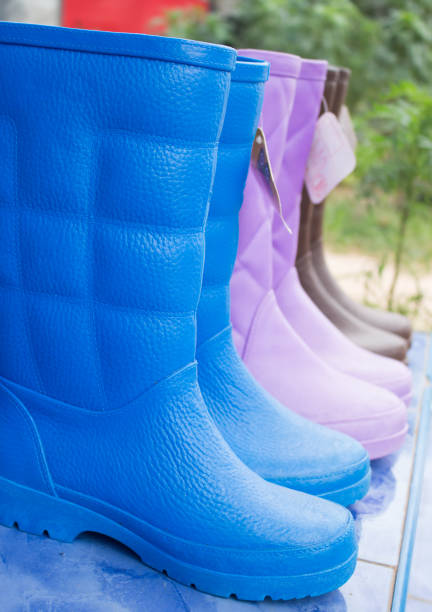 istock Colorful of boots in store 897927976