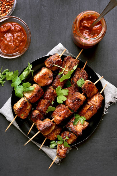 istock Grilled pork skewers 897928016