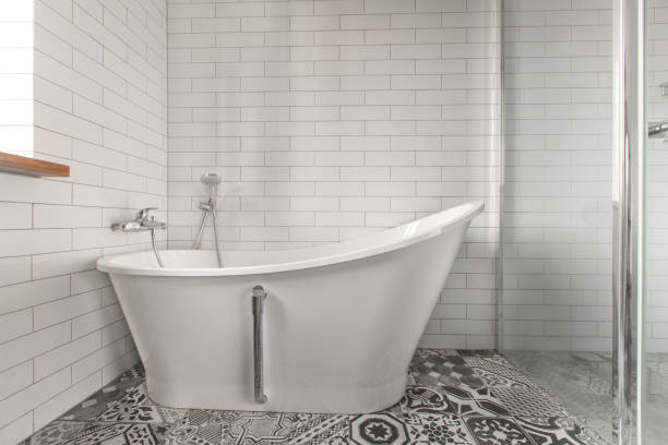 istock classic bathroom with bathtub 897955070