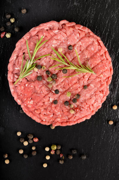 istock raw premium aberdeen angus burger on wet slate 897958008
