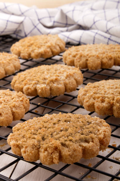 istock typically scottish oatmeal biscuit on a cooling rack 897958290