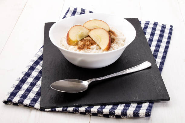 istock irish breakfast with porridge, cinnamon, sugar and apple pieces 897966496