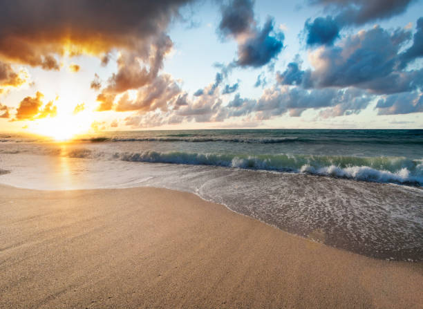 Beautiful sunrise over the sea