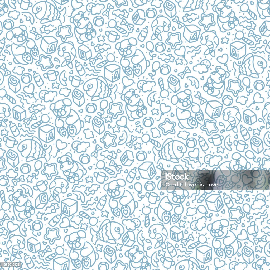 Newborn Pattern Vector Vector Seamless Baby Pattern Stock Illustration - Download Image Now ...