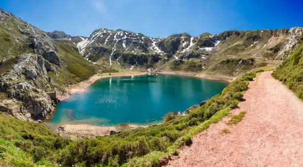 Saliencia lake in Asturias,Spain