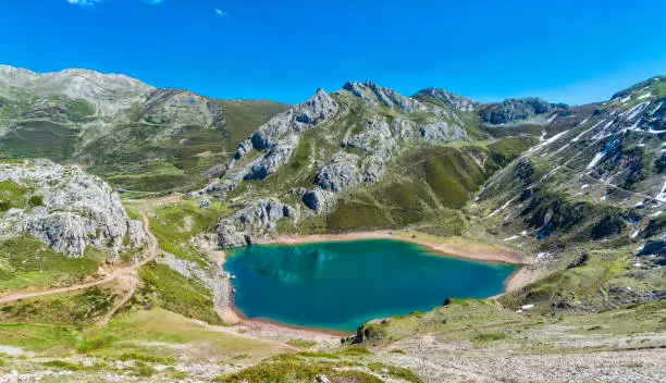 Saliencia lake in Asturias,Spain
