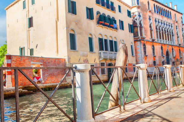 istock Venetian sidewalk with balustrades 898018136