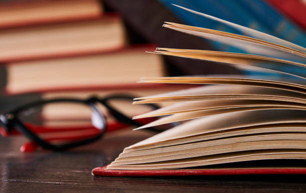 istock Books with books and glasses 898018142