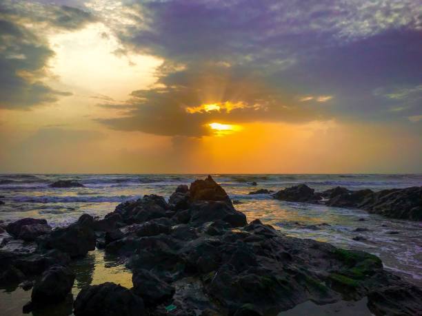 istock Beautiful Sunset at Vagator beach, Goa 898021908