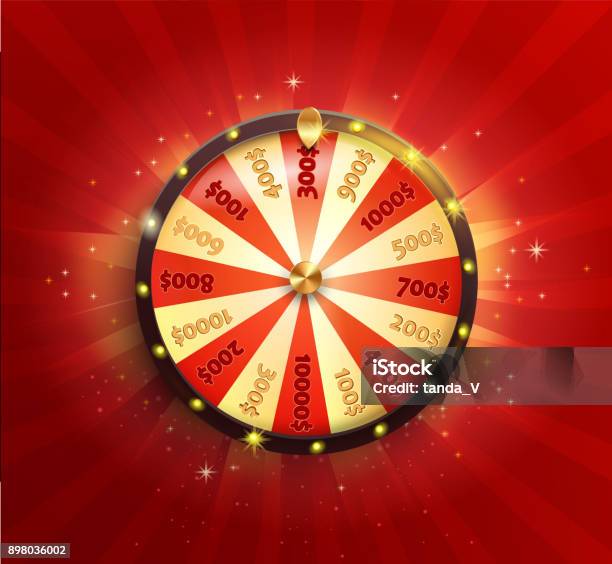 Symbol Of Spinning Wheel Vector Stock Illustration - Download Image Now - Wheel, Raffle, Spinning