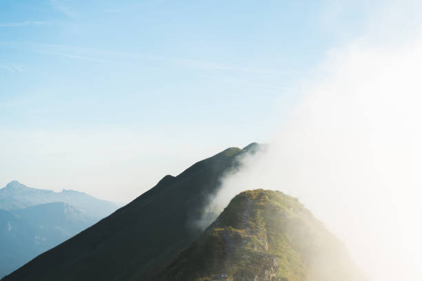 View from the Brienzer Rothorn towards Brünig, Switzerland